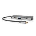 Miniatyrbild 7 av 11: Nedis USB Multi-Port Adapter | 7-i-1 | USB 3.2 Gen 1 | USB-C™ Hane | HDMI™ Utgång / Micro SD / RJ45 Hona / SD / USB-C™ Hona / 3x USB-A Hona | 5 Gbps |