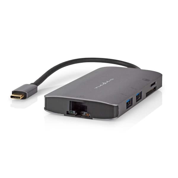 Nedis USB Multi-Port Adapter | 7-i-1 | USB 3.2 Gen 1 | USB-C™ Hane | HDMI™ Utgång / Micro SD / RJ45 Hona / SD / USB-C™ Hona / 3x USB-A Hona | 5 Gbps |