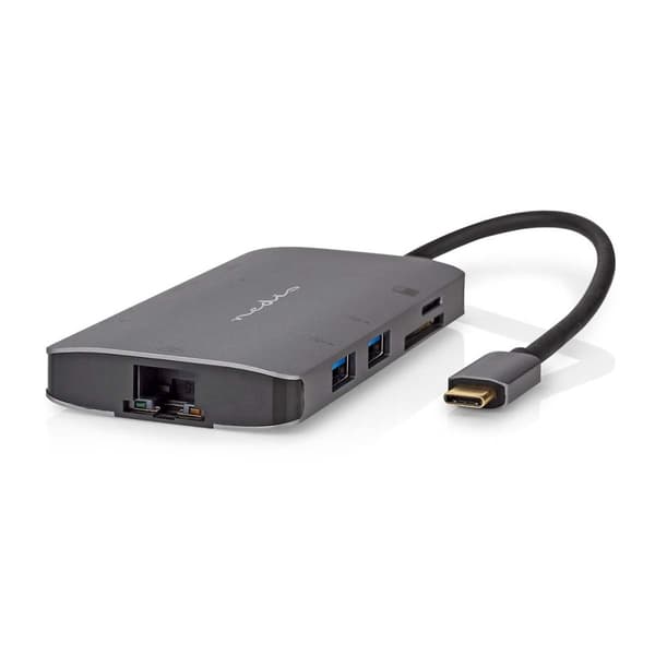 Nedis USB Multi-Port Adapter | 7-i-1 | USB 3.2 Gen 1 | USB-C™ Hane | HDMI™ Utgång / Micro SD / RJ45 Hona / SD / USB-C™ Hona / 3x USB-A Hona | 5 Gbps |