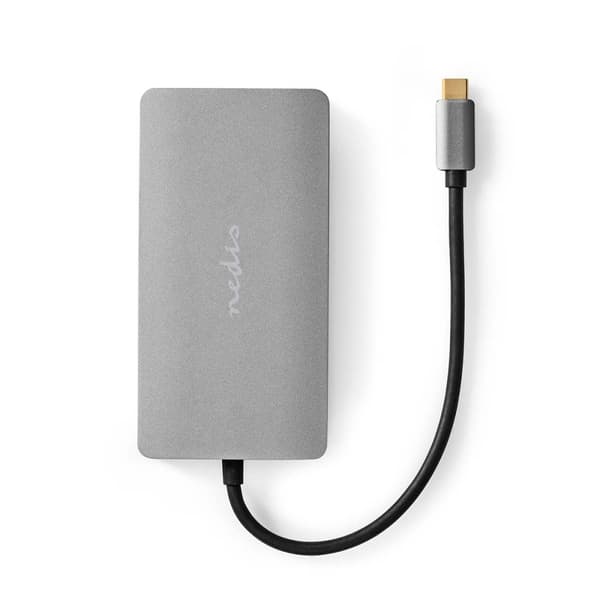 Nedis USB Multi-Port Adapter | 7-i-1 | USB 3.2 Gen 1 | USB-C™ Hane | Micro SD / RJ45 Hona / SD / USB-C™ Hona / 2x HDMI™ / 2x USB-A Hona | 5 Gbps | 0.2