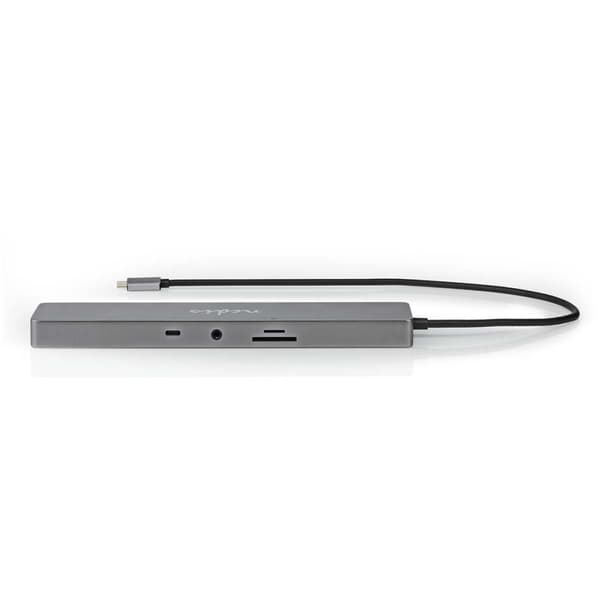 Nedis USB N Moniporttisovitin | 10-in-1 | USB 3.2 Gen 1 | USB-C™ Uros | Micro SD / RJ45 Naaras / SD / 2x HDMI™ / 2x USB-C™ / 3x USB-A Naaras | 0.40 m