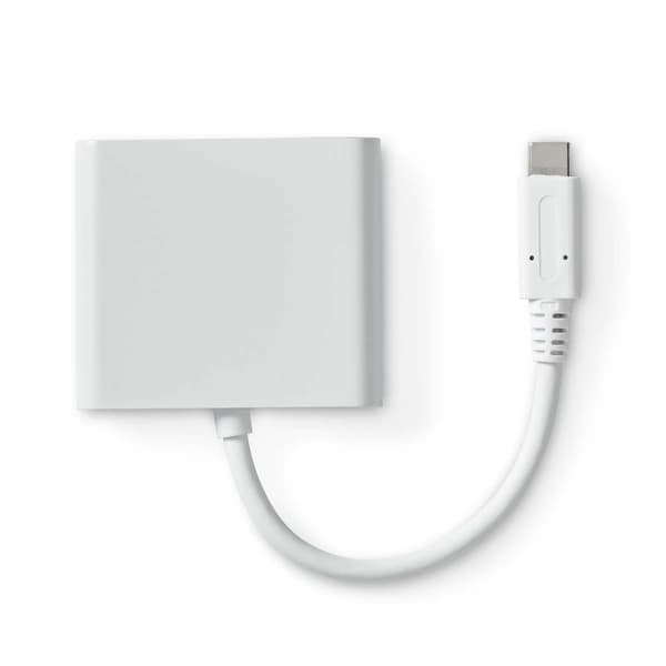 Nedis USB Multi-Port Adapter | 3-i-1 | USB 3.2 Gen 1 | USB-C™ Hane | HDMI™ Utgång / USB-A Hona / USB-C™ Hona | 5 Gbps | 0.10 m | Rund | Nickelplaterad