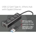 Miniatyrbild 2 av 6: Club 3D CSV-1430A USB 3.2 Gen1 Typ-A, 3-portars hubb med Gigabit Ethernet