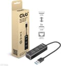 Miniatyrbild 1 av 6: Club 3D CSV-1430A USB 3.2 Gen1 Typ-A, 3-portars hubb med Gigabit Ethernet