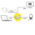 Miniatyrbillede 3 af 3: ROLINE dockingstation type C, 4K HDMI, 2X 3,5 mm lyd (TRRS + TRS)