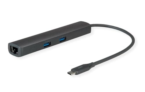 ROLINE dockningsstation USB Typ C, 8K30 HDMI, USB 3.2 Gen 2 (Typ-A+C), PD, 2.5GbE LAN