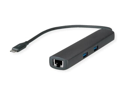 ROLINE dockningsstation USB Typ C, 8K30 HDMI, USB 3.2 Gen 2 (Typ-A+C), PD, 2.5GbE LAN