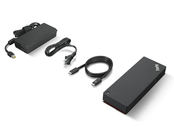 Lenovo Universal Thunderbolt 4 -telakointiasema (Max näyttöjä: 4/Max resoluutio: 8K/60Hz/Tuet: 4x4K/60Hz tai 1x8K/1xEthernet LAN (RJ-45)/