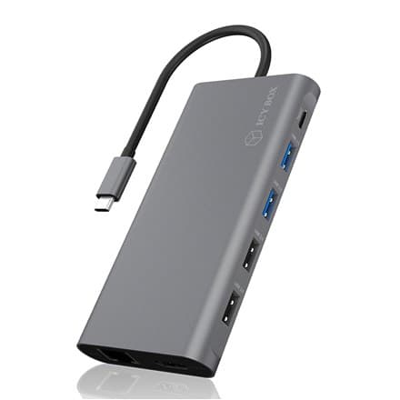Raidsonic | 12-in-1 USB Type-C -telakka PD 100 W:lla | BOX IB-DK4050-CPD | Telakka | Ethernet LAN (RJ-45) -portit 1 | VGA (D-Sub) -portit q