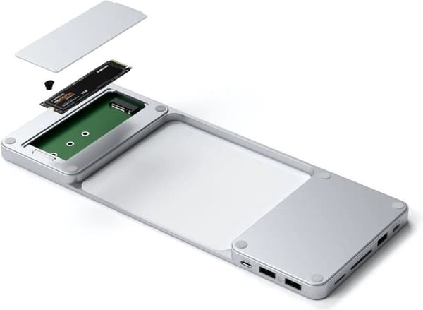 Satechi USB-C Slim Dock - leveret til 24" iMac 2022/201 - Sølv