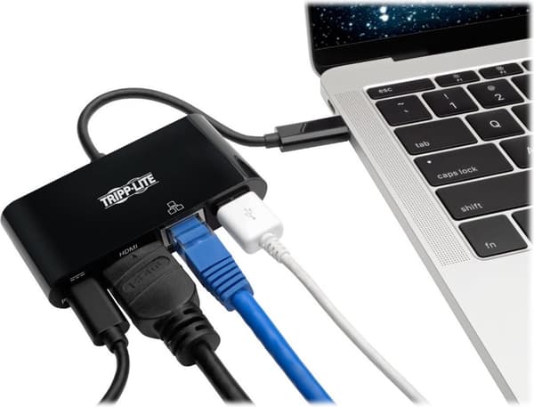 Eaton PowerWare Tripp Lite USB C till HDMI Multiport Video Adapter Converter med USB-A Hub, USB-C PD