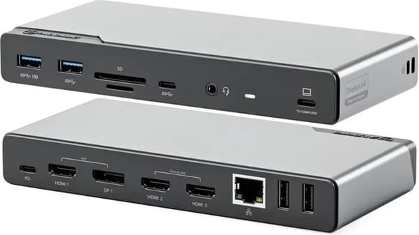 Alogic USB-C 16-i-1 dockingstation med fire skærme DV4
