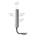 Miniatyrbillede 8 af 10: Nedis USB Multi-Port Adapter | 5-i-1 | USB 3.2 Gen 1 | USB-C™ Han | HDMI ™ -udgang / RJ45 Hun / 3x USB-A Hun | 5 Gbps | 0.20 m | Runde | Guldplateret