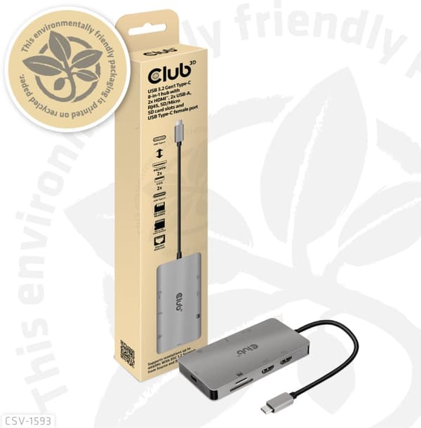 Club 3D Typ-C 8-i-1-hubb