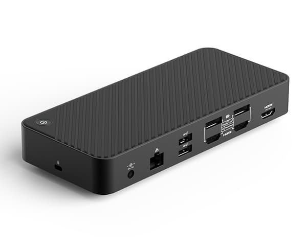 DisplayLink docking station, triple display, PD 100 W, black