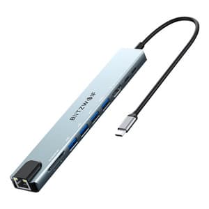 Dokkingstasjon Blitzwolf BW-TH5 10in1 USB-C (sølv)