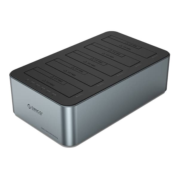 Orico dockingstation til 2,5" / 3,5" HDD / SSD, 5Gbps, USB-C til USB-C/A med kloningsfunktion (sort)