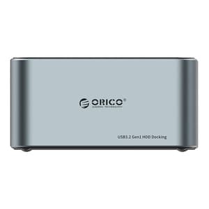 Orico dockingstation til 2,5" / 3,5" HDD / SSD, 5Gbps, USB-C til USB-C/A med kloningsfunktion (sort)