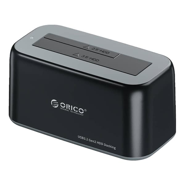 Orico-dokkingstasjon for 2,5 / 3,5" HDD / SSD, 5 Gbps, USB-C til USB-C/A (svart)