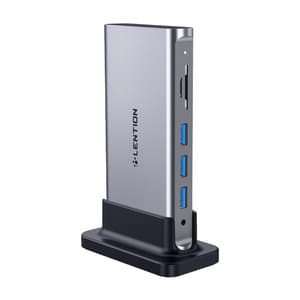 Lention dockingstation AV USB-C grå