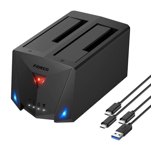 FIDECO YPZ220B HDD/SSD docking-/kloningsstation (USB 3.2, SATA I/II/III)