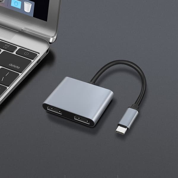 INF Typ-C Hub 2-i-1: Dubbel HDMI-Utgång för Smidig Anslutning