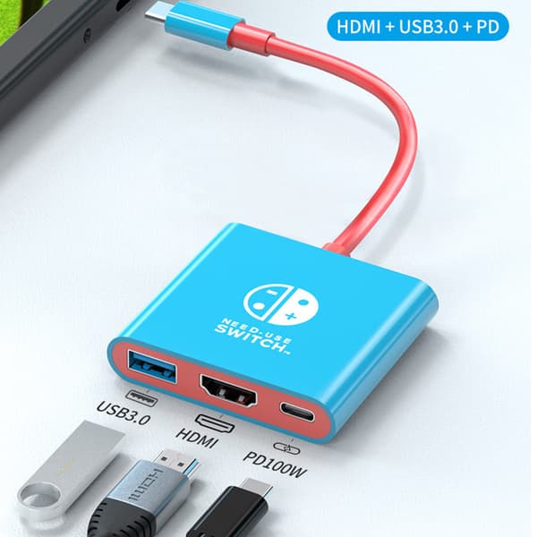 INF 3-i-1 USB-C Hub med HDMI, USB 3.0 og PD-opladning