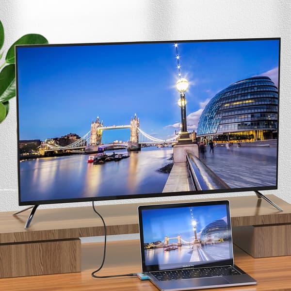 INF 3-i-1 Typ-C till HDMI-adapter med 4K HDMI, USB 3.0 och PD-laddning
