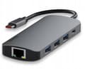 Miniatyrbillede 3 af 11: Hub Usb C 8in1 dockingstation 100W HDMI 4K 60Hz 3xUSB LAN SD DEKO BUSINESS