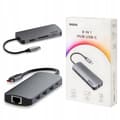 Miniatyrbillede 1 af 11: Hub Usb C 8in1 dockingstation 100W HDMI 4K 60Hz 3xUSB LAN SD DEKO BUSINESS