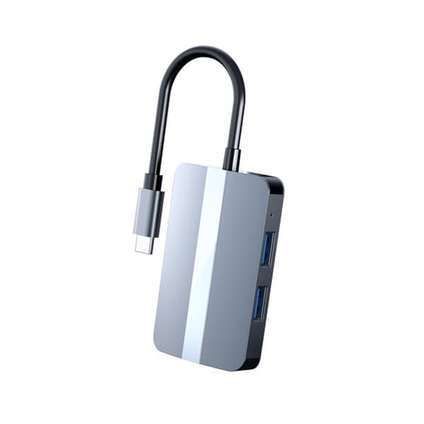 INF 5-i-1 USB-C-hubb med Ethernet, SD/TF-kortläsare