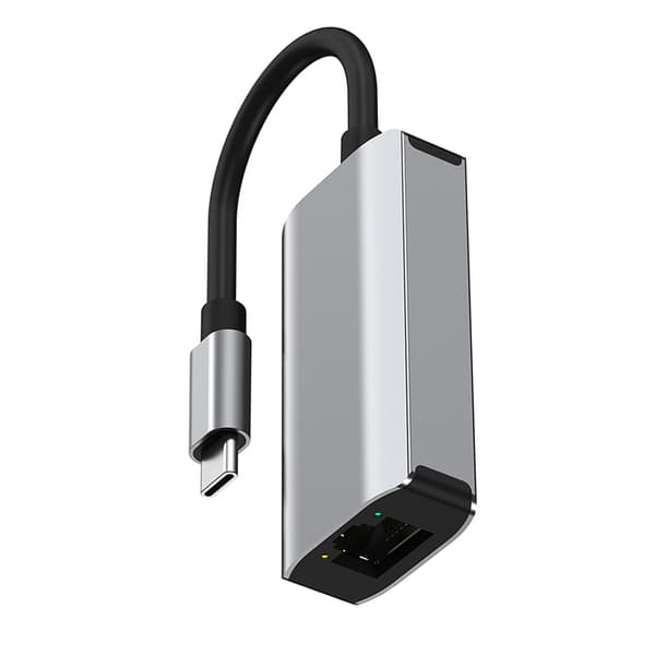 INF USB-C - Gigabit Ethernet -sovitin 3-porttisella hubilla