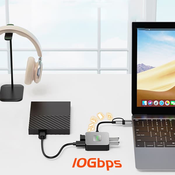 INF 4-i-2 USB-C Hub til effektive arbejdsgange