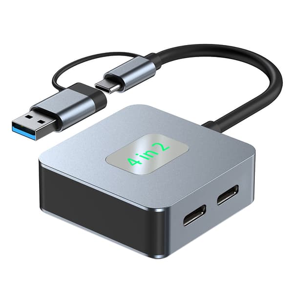 INF 4-i-2 USB-C Hub til effektive arbejdsgange