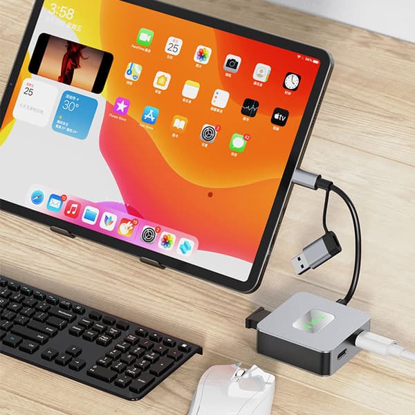 INF 4-Port USB 3.2 Gen 2-hubb - 10 Gbps expansionsdocka
