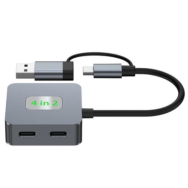 INF 4-Port USB 3.2 Gen 2-hubb - 10 Gbps expansionsdocka