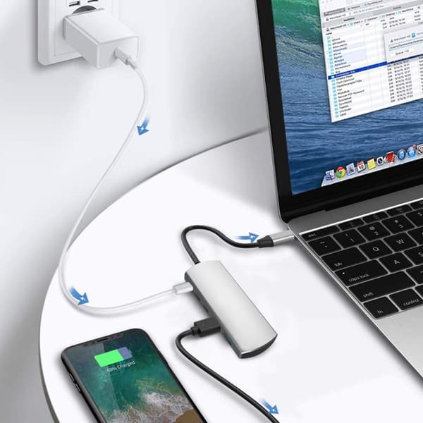 INF 5-i-1 Type-C Hub Adapter med USB-C PD