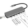 Miniatyrbild 4 av 4: INF 7-i-1 USB-C-hubb med HDMI, Ethernet och PD-laddning
