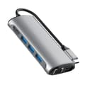 Miniatyrbild 1 av 7: INF 8-i-1 Typ-C-hubb med flera portar, HDMI, RJ45, SD/TF-kortläsare