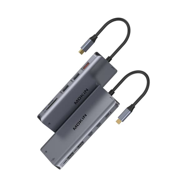 MOKiN USB-C Hub, 2 HDMI-portar, 3 USB 3.1-portar,2HDMI 3USB3.1