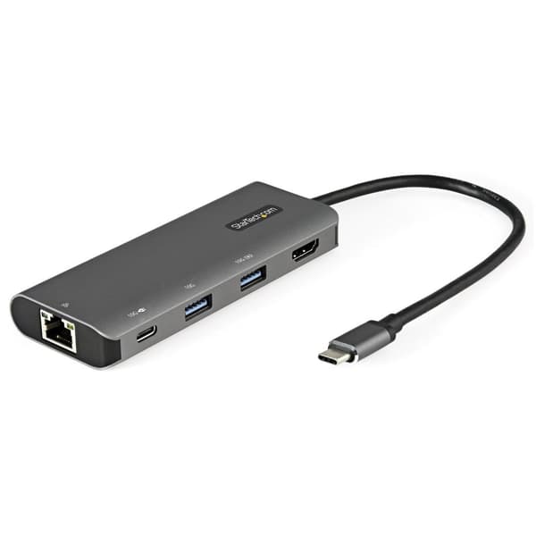 StarTech.com USB C -moniporttisovitin - 10 Gbps USB 3.1 Gen 2 Type-C Mini Dock - 4K 30 Hz HDMI - 100 W PD Passthrough - 3xUSB/GbE - 25,40 cm (10") kaa