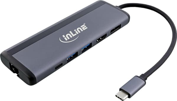 InLine 8-i-1 USB-C Multihub - HDMI - DP - USB 3.2 - PD 3.0 100W - MST (33278B)
