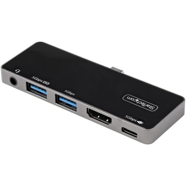 StarTech.com USB-C Digital AV Multiport Adapter - USB-C till 4K 60Hz HDMI 2.0 - USB-C Power Delivery 100W - 3-Port USB 3.0 Hub - Ljud - USB-C Mini Doc