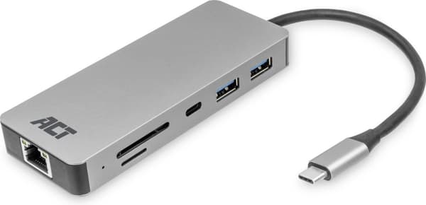 ACT AC7092 - HDMI - RJ-45 - USB 3.2 Gen 1 (3.1 Gen 1) Typ-A - USB 3.2 Gen 1 (3.1 Gen 1) Typ-C - Mi
