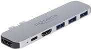 DeLOCK - Telakointiasema - USB-C - HDMI - Apple MacBook Prolle (alkuvuosi 2020, loppu 2016, puoliväli 2017, puoliväli 2018, puoliväli 2019) (87753)
