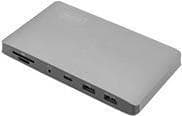 DIGITUS - telakointiasema - USB-C 3.1 Gen 1 / Thunderbolt 3 - 2 x DP - GigE - 120 wattia