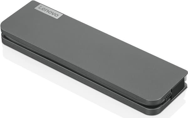 Lenovo USB-C Mini Dock - langallinen - USB 3.2 Gen 1 (3.1 Gen 1) Type-C - 3,5 mm - 10 100 1000 Mbps - Harmaa - CB - BSMI - SII - CU - Ukraina - Kvalit