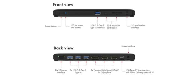 RaidSonic NB ACC ICY BOX Dockningsstation DK2416-C USB-C Svart (IB-DK2416-C)