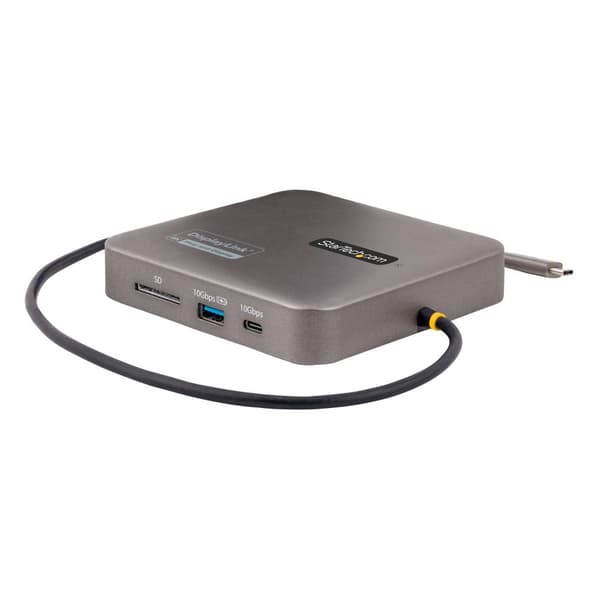StarTech.com USB C -moniporttinen sovitin, kaksi HDMI-videota, 4K 60 Hz, 2-porttinen 10 Gbps USB-A/USB-C 3.1 -keskitin, 100 W USB-virtalataus, GbE, SD