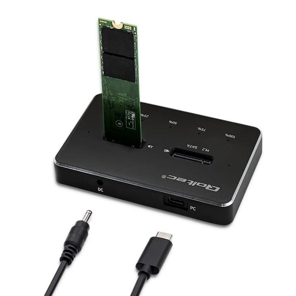 Qoltec 50310 Drevdockingstation 2x SSD M.2 SATA | NGFF | USB Type C